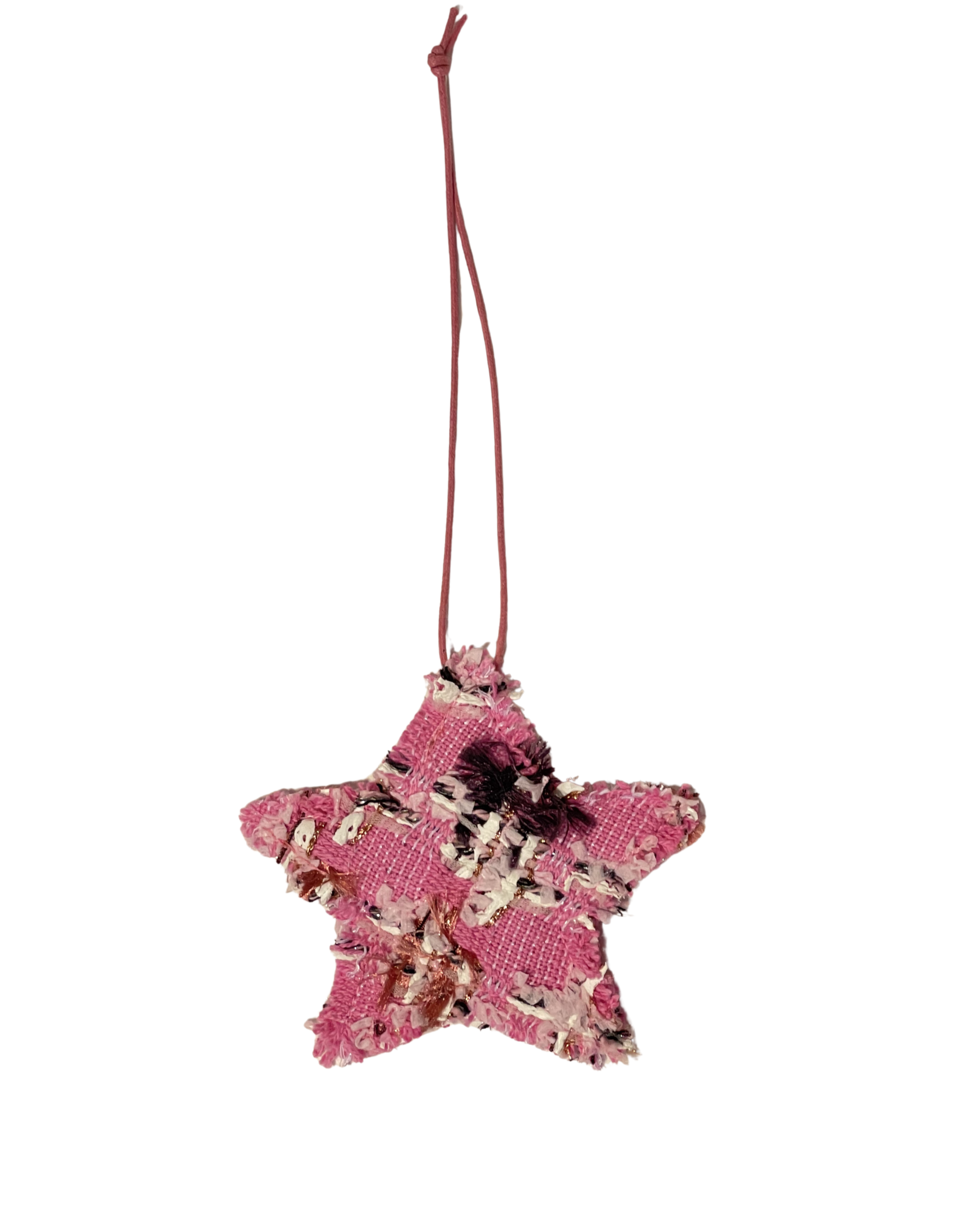 Růžovo-černé bouclé